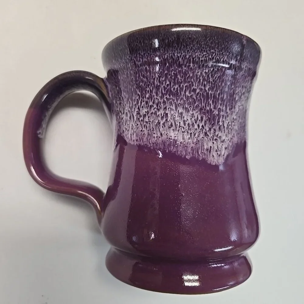 Deneen Pottery The Montford Inn Norman, Oklahoma Purple Drip Glaze Mug 2018
